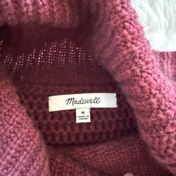 Burgundy Turtleneck Sweater with Button Detail - Picture 8 of 8